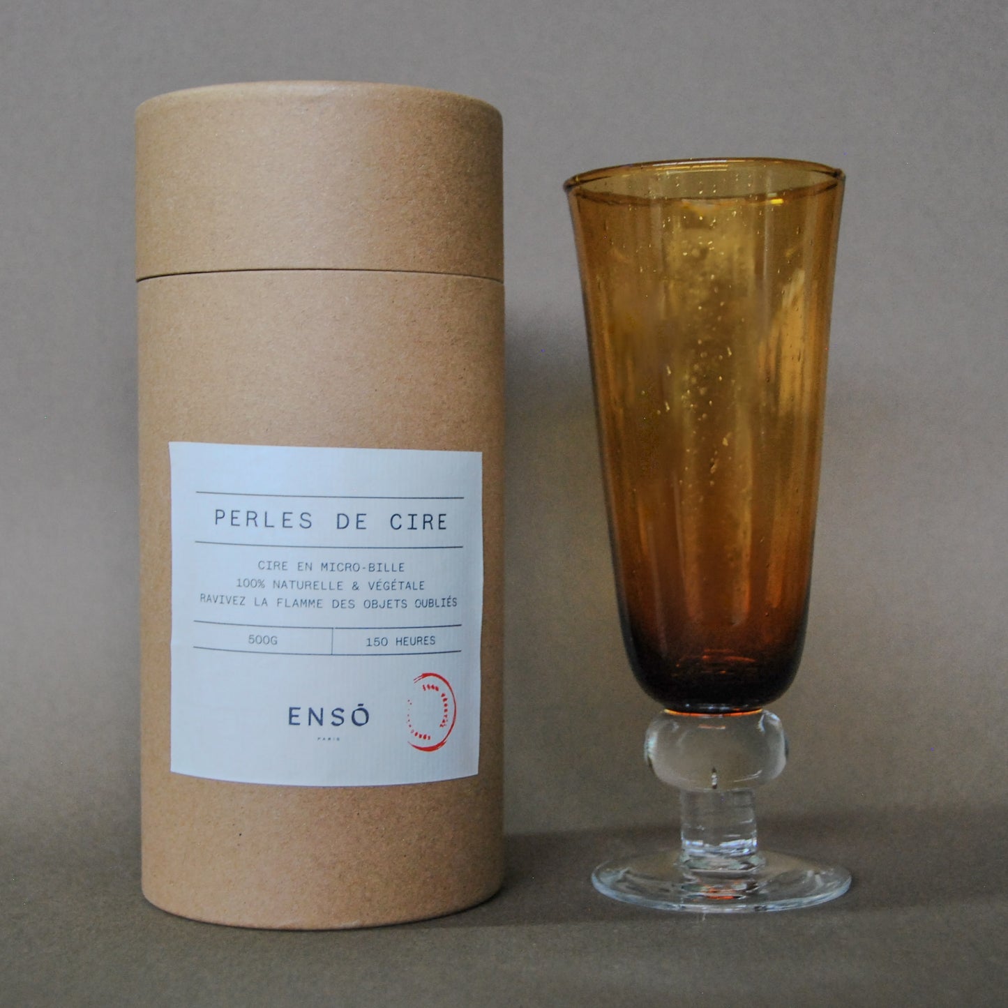 Pack Perles + Flûte à champagne en verre bullé