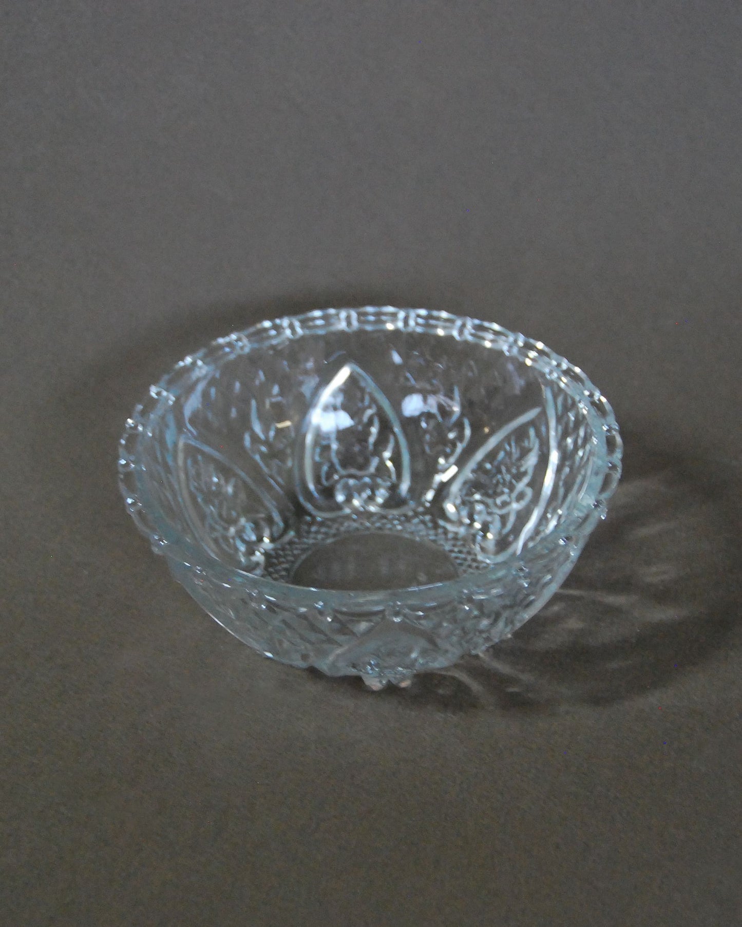 Pack Perles + Bol vintage verre ciselé