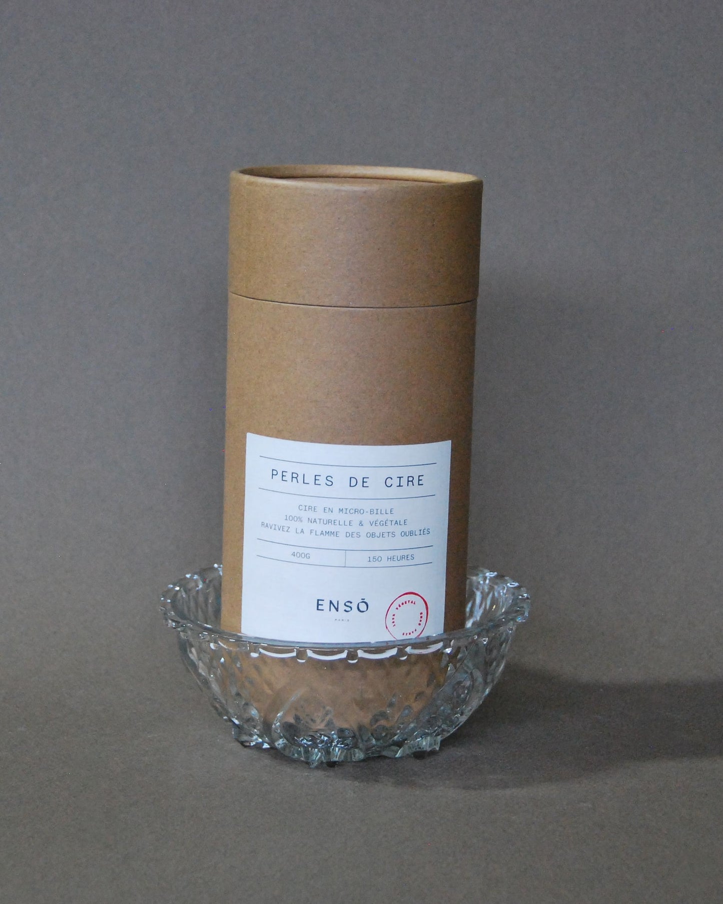 Pack Perles + Bol vintage verre ciselé